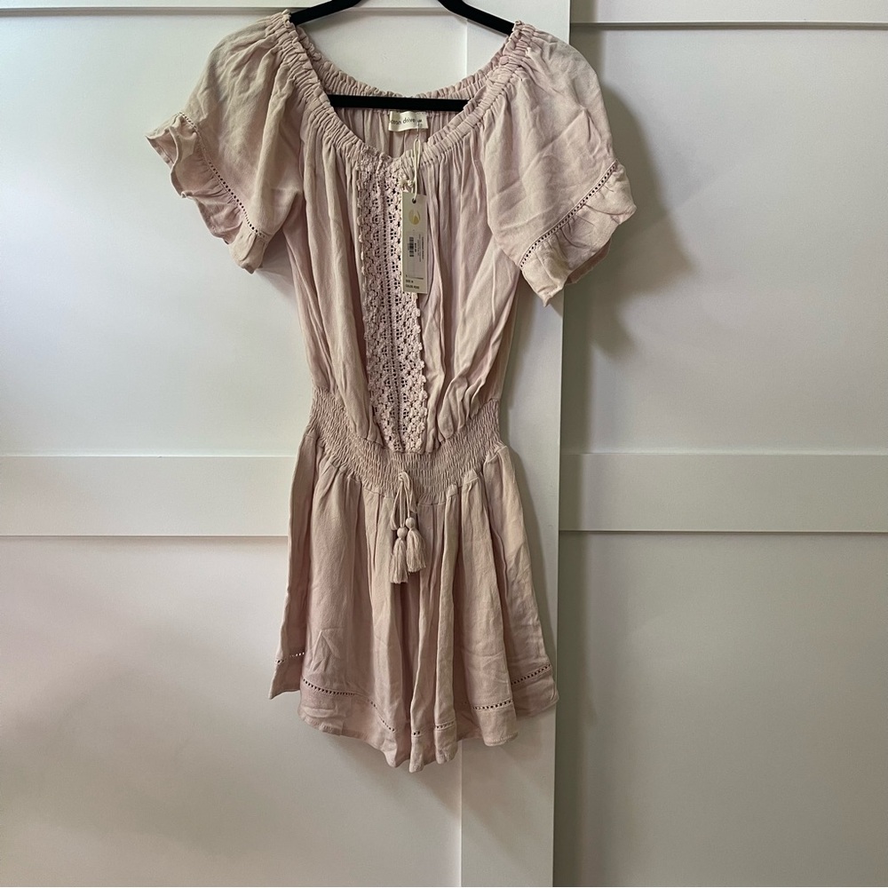 Ocean Drive  M Blush Crochet-Detail dress